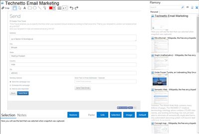 Technetto Email Marketing - Flamory bookmarks and screenshots