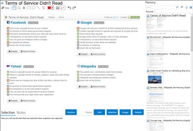 Terms of Service Didn't Read - Flamory bookmarks and screenshots