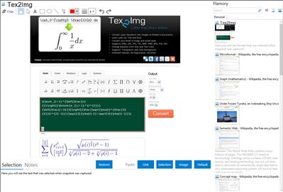 Tex2Img - Flamory bookmarks and screenshots