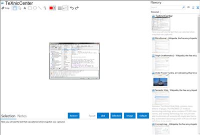 TeXnicCenter - Flamory bookmarks and screenshots