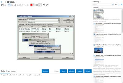 TFTPD32 - Flamory bookmarks and screenshots