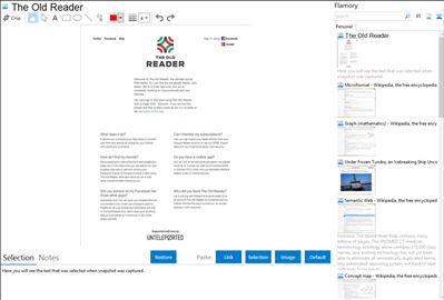 The Old Reader - Flamory bookmarks and screenshots