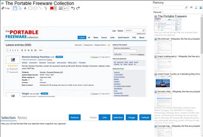 The Portable Freeware Collection - Flamory bookmarks and screenshots