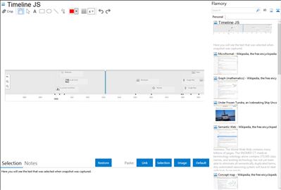Timeline JS - Flamory bookmarks and screenshots