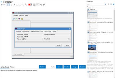 Tkabber - Flamory bookmarks and screenshots
