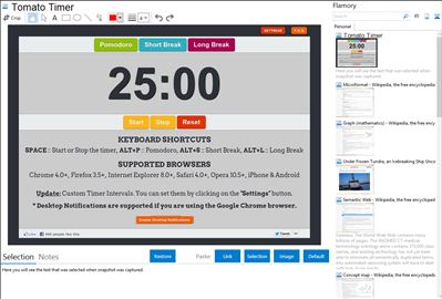 Tomato Timer - Flamory bookmarks and screenshots