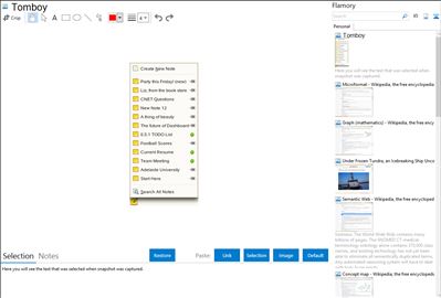 Tomboy - Flamory bookmarks and screenshots