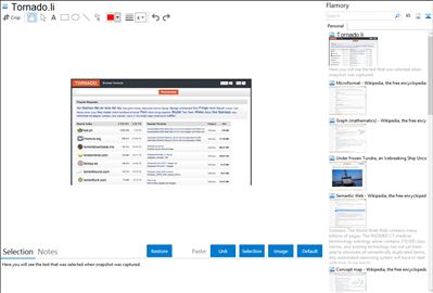 Tornado.li - Flamory bookmarks and screenshots