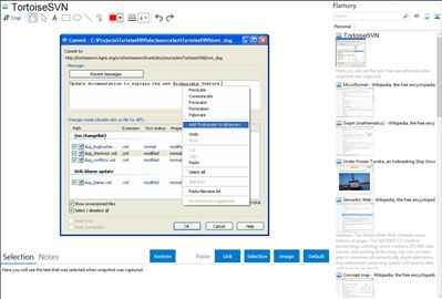 TortoiseSVN - Flamory bookmarks and screenshots