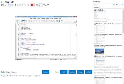 TotalEdit - Flamory bookmarks and screenshots