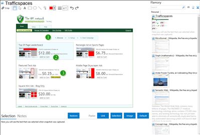 Trafficspaces - Flamory bookmarks and screenshots