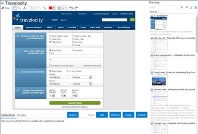 Travelocity - Flamory bookmarks and screenshots