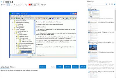 TreePad - Flamory bookmarks and screenshots