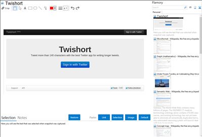 Twishort - Flamory bookmarks and screenshots