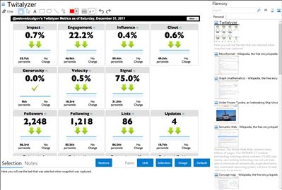 Twitalyzer - Flamory bookmarks and screenshots