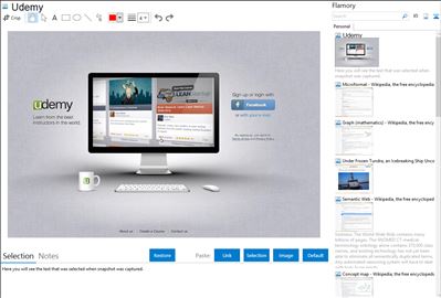 Udemy - Flamory bookmarks and screenshots