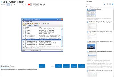 URL Action Editor - Flamory bookmarks and screenshots