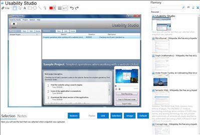 Usability Studio - Flamory bookmarks and screenshots