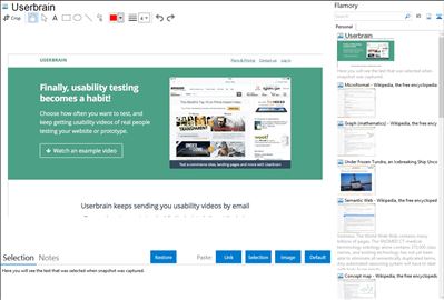 Userbrain - Flamory bookmarks and screenshots