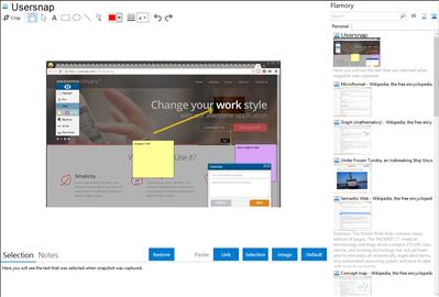 Usersnap - Flamory bookmarks and screenshots