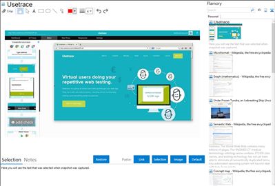 Usetrace - Flamory bookmarks and screenshots