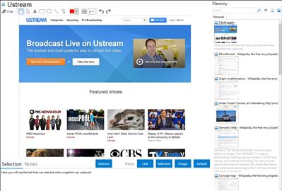 Ustream - Flamory bookmarks and screenshots