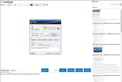 UwAmp - Flamory bookmarks and screenshots