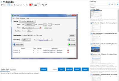 VidCoder - Flamory bookmarks and screenshots