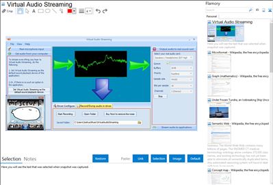 Virtual Audio Streaming - Flamory bookmarks and screenshots
