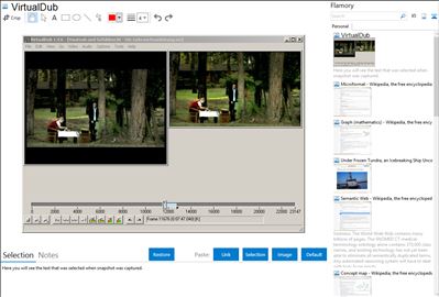 VirtualDub - Flamory bookmarks and screenshots