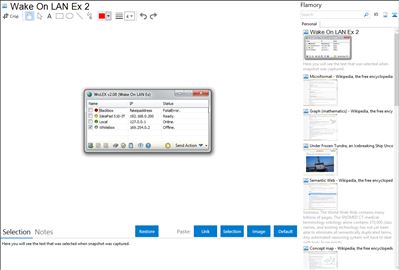 Wake On LAN Ex 2 - Flamory bookmarks and screenshots