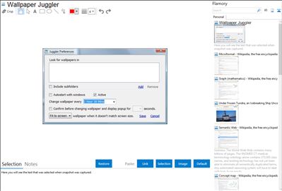 Wallpaper Juggler - Flamory bookmarks and screenshots