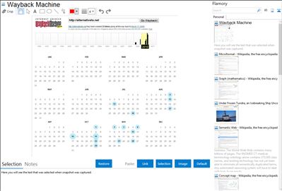 Wayback Machine - Flamory bookmarks and screenshots