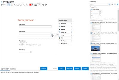 Webform - Flamory bookmarks and screenshots
