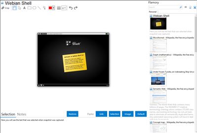 Webian Shell - Flamory bookmarks and screenshots