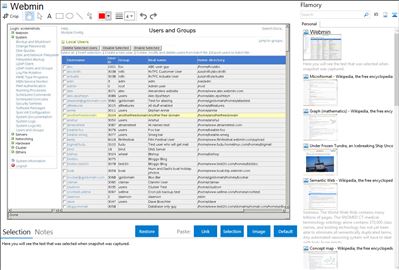 Webmin - Flamory bookmarks and screenshots