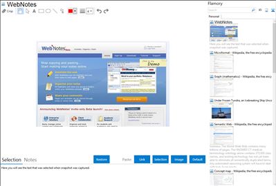 WebNotes - Flamory bookmarks and screenshots
