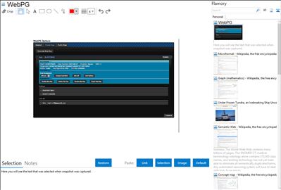 WebPG - Flamory bookmarks and screenshots