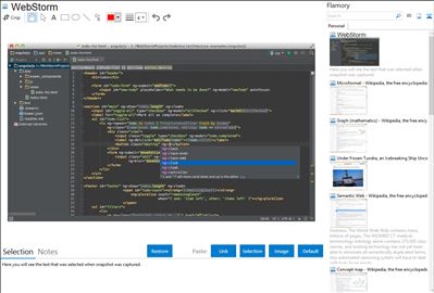 WebStorm - Flamory bookmarks and screenshots