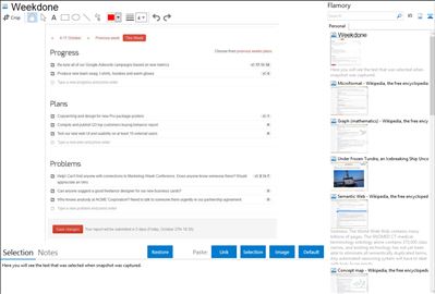 Weekdone - Flamory bookmarks and screenshots