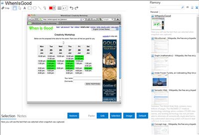 WhenIsGood - Flamory bookmarks and screenshots
