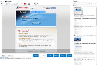 Wikisend - Flamory bookmarks and screenshots