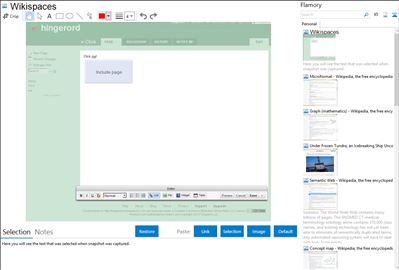 Wikispaces - Flamory bookmarks and screenshots