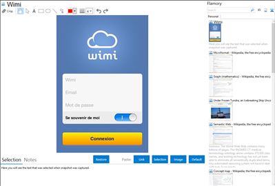 Wimi - Flamory bookmarks and screenshots