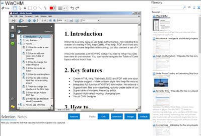 WinCHM - Flamory bookmarks and screenshots