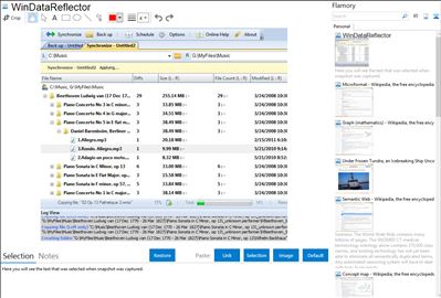 WinDataReflector - Flamory bookmarks and screenshots