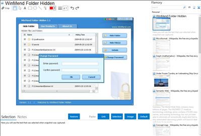 WinMend Folder Hidden - Flamory bookmarks and screenshots