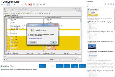 WinMerge2011 - Flamory bookmarks and screenshots