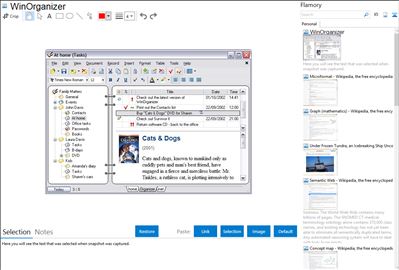 WinOrganizer - Flamory bookmarks and screenshots