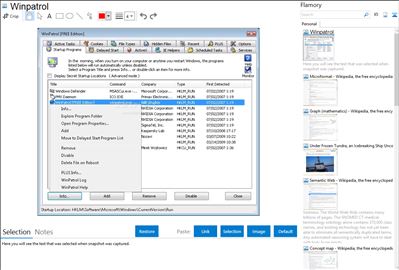 Winpatrol - Flamory bookmarks and screenshots